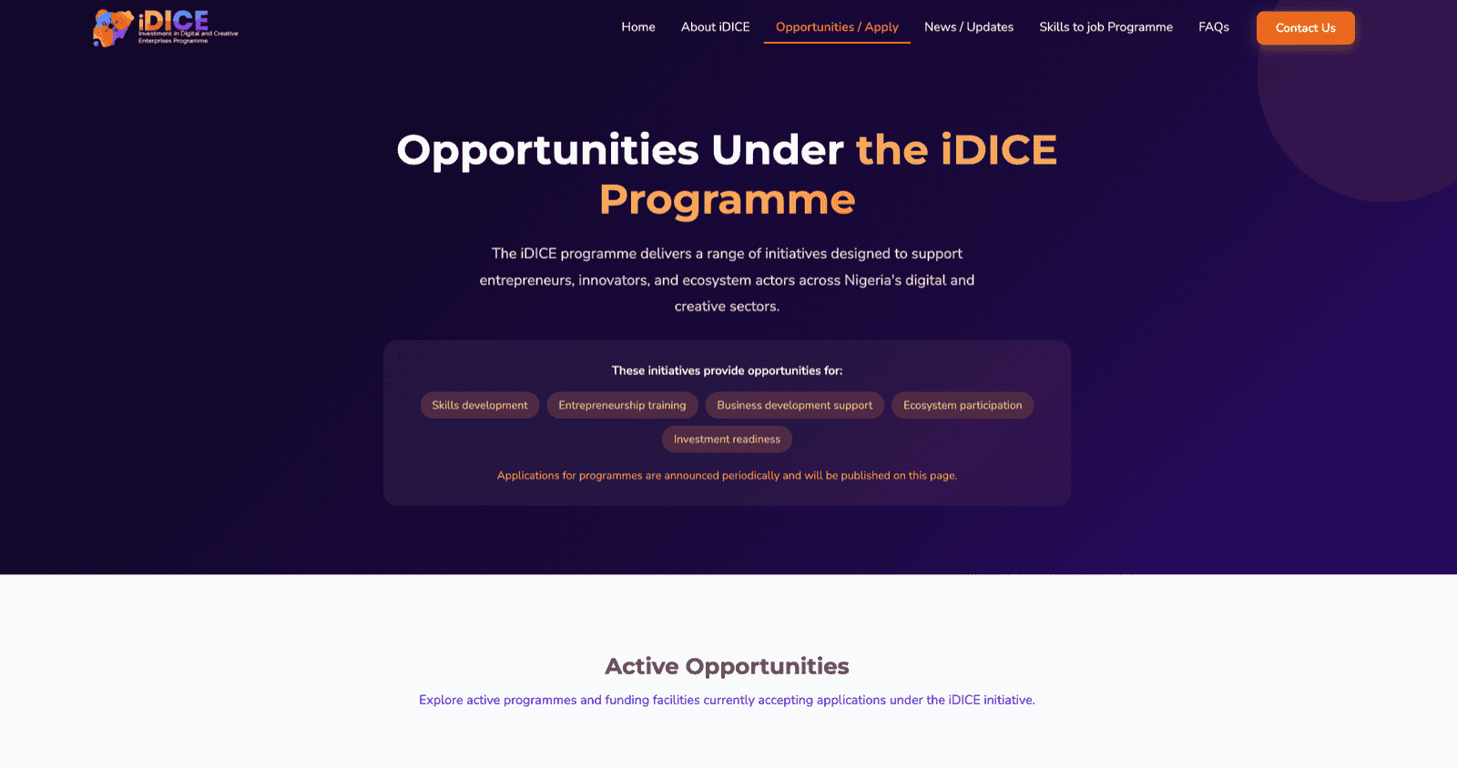 iDICE website